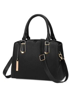 Top-Handle Handbag Women PU Vegan Leather Waterproof Shoulder Crossbody Purse